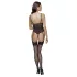 Cottelli - body porte-jarretelles ouvert en dentelle - noir - M