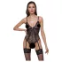 Cottelli - body porte-jarretelles ouvert en dentelle - noir - L