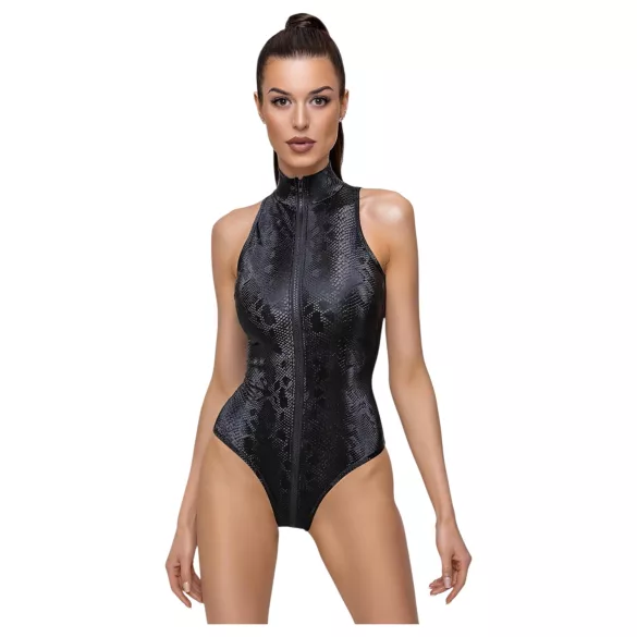 Cottelli Party - body serpent femme - simili cuir noir