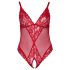 Cottelli Curves - body en dentelle transparente (rouge)