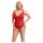 Cottelli Curves - body en dentelle transparente (rouge) - 2XL