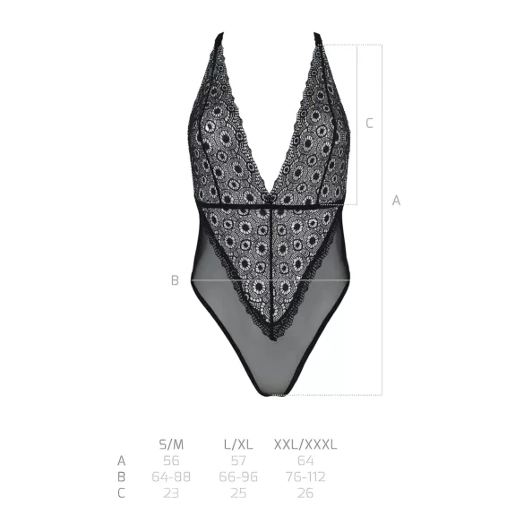 Passion Eco Zinnia - body en dentelle (noir) - L/XL