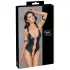 Cottelli Bondage - body ouvert brillant avec anneaux - noir - M
