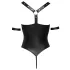 Cottelli Bondage - body ouvert brillant avec anneaux - noir - M
