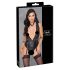 Cottelli Bondage - Body noir en dentelle avec col - L