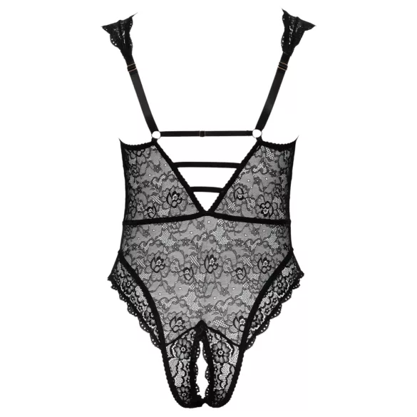 Cottelli Curves - body transparent grande taille - dentelle noire