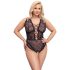 Cottelli Curves Plus - body transparent motif (noir) - 95F/2XL