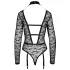Cottelli - body transparent à bretelles - noir - M