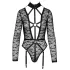 Cottelli - body transparent à bretelles - noir - M