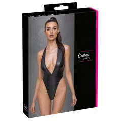 Cottelli Party - Body brillant à col halter (noir)