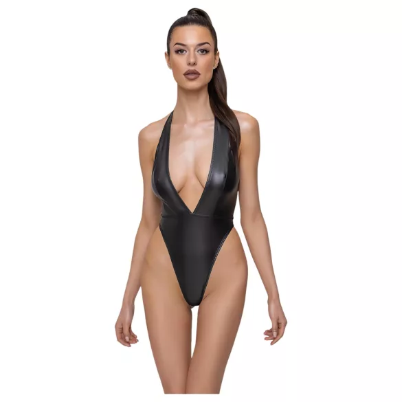 Cottelli Party - body brillant à tour de cou - noir