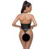 Cottelli Party - Body brillant à col halter (noir) - M