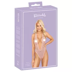 Kissable - body en dentelle - rose - L/XL