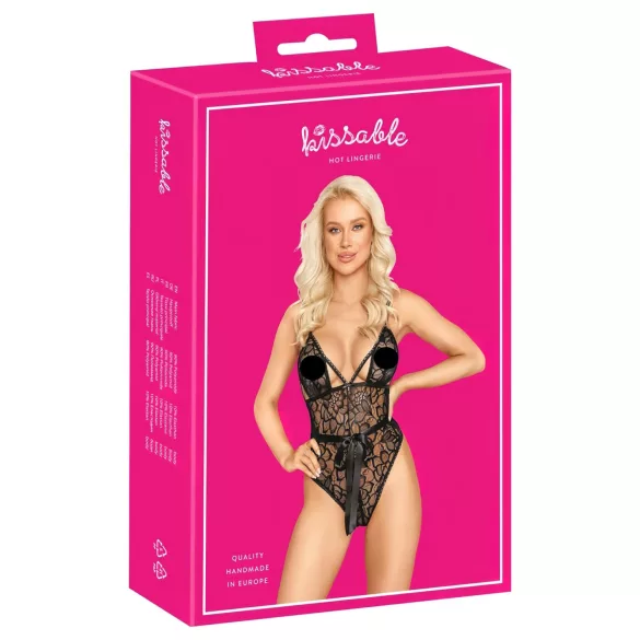 Baisers - body en dentelle (noir) - L/XL