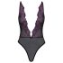 Body noir kissable brodé rose - L/XL