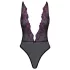 Body noir brodé rose "Kissable" - L/XL