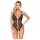 Body Ouvert Fina en Dentelle avec Strass (Noir)