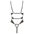 Body Ouvert Fina en Dentelle avec Strass (Noir)