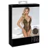 Body Ouvert Fina en Dentelle avec Strass (Noir)