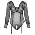Cottelli Curves - body transparent (noir) - 2XL