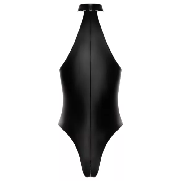 Noir - body brillant à col halter (noir) - M