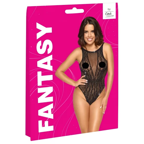 Cottelli Fantasy - body noir orné de strass (S-L)