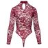 Cottelli - Body en dentelle transparente rouge