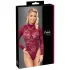 Cottelli - Body en dentelle transparente rouge