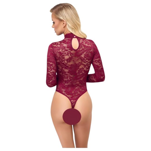 Cottelli - Body en dentelle transparente rouge - L