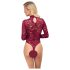 Cottelli - Body en dentelle transparente rouge - L