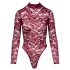 Cottelli - Body en dentelle transparente rouge - L