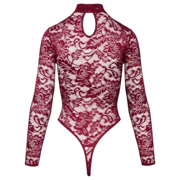 Cottelli - Body en dentelle transparente rouge - L