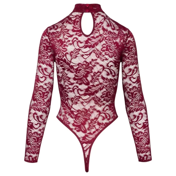 Cottelli - Body en dentelle transparente rouge - L