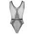 Obsessive - body en maille ouvert à motif floral (noir)