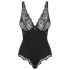 Obsessive Luvae - body transparent avec seins visibles (noir)