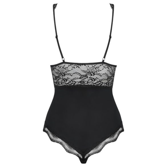 Obsessive Luvae - body femme - transparent poitrine - noir