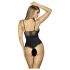 Obsessive Luvae - body transparent avec seins visibles (noir) - L/XL