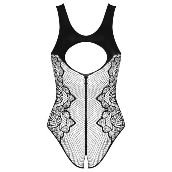 Obsessive - body ouvert transparent - noir - S-L