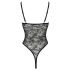 Cottelli - body en dentelle noire transparent et ouvert - M