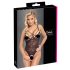 Cottelli - body en dentelle noire transparent et ouvert - L