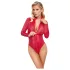 Cottelli - body femme effet serpent rouge - M