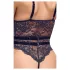 Cottelli - body sexy ouvert à bretelles - noir