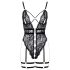 Cottelli - Body érotique, ouvert et à bretelles (noir)