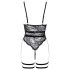 Cottelli - Body érotique, ouvert et à bretelles (noir)
