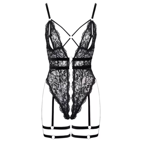 Cottelli - body sexy ouvert à bretelles - noir - L