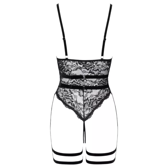 Cottelli - body sexy ouvert à bretelles - noir - L