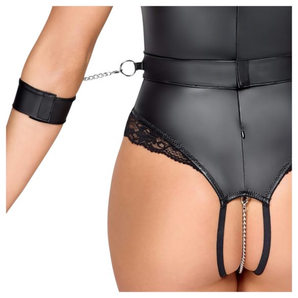 Cottelli Bondage - body ouvert seins nus - noir