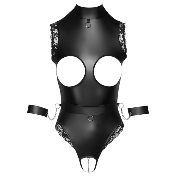 Cottelli Bondage - body ouvert seins nus - noir - L