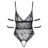 Cottelli Bondage - body ouvert en dentelle - noir - M
