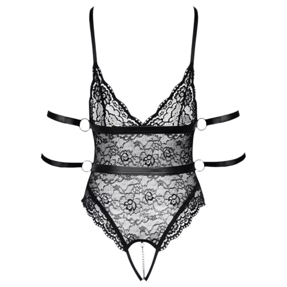Cottelli Bondage - body ouvert en dentelle - noir - L